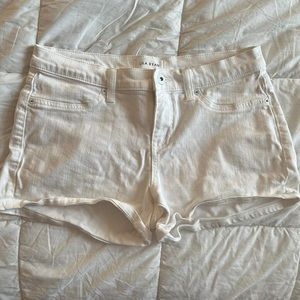 Lila Ryan White Denim Shorts